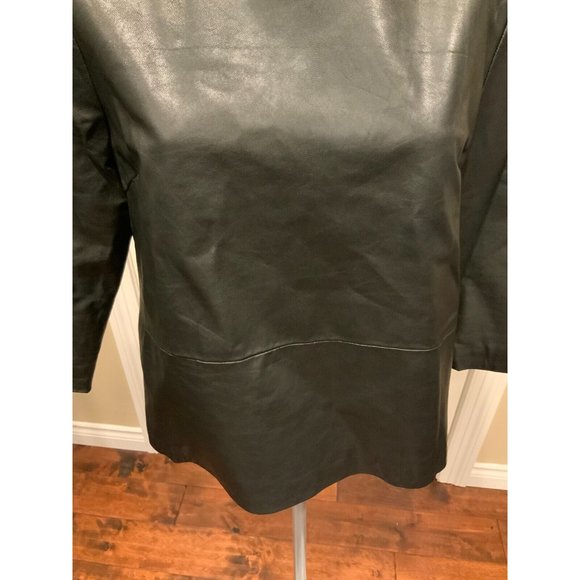 By Malene Birger 'MB Darling' Black Leather Top, Size S (US) 36 (EU) - Picture 3 of 9